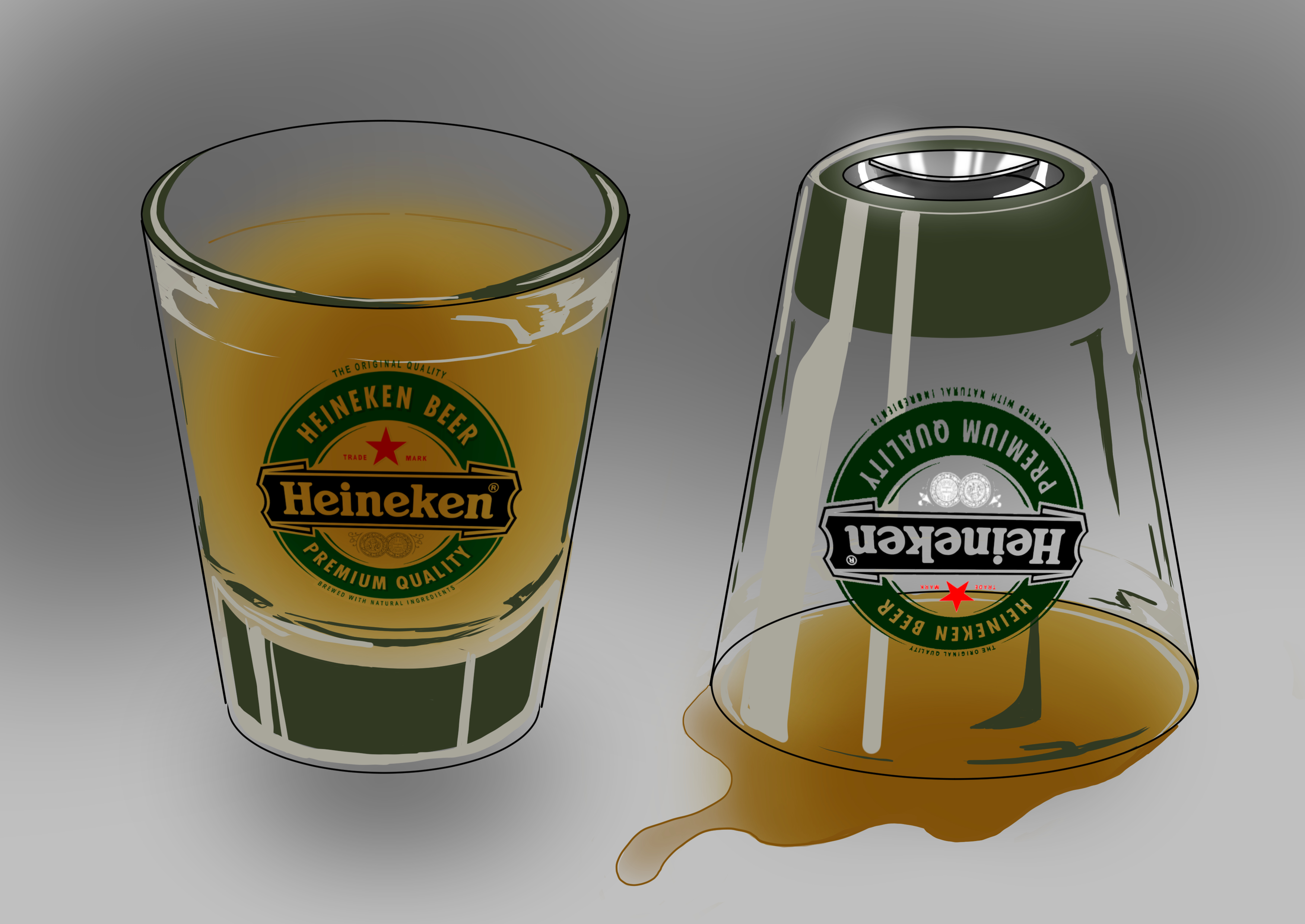 HEINEKEN SHOT GLASS BOTTLE OPENER