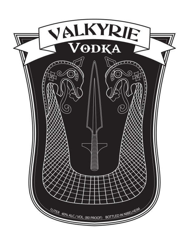 valkyrie vodka label